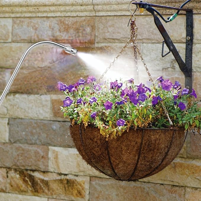 Watering Wand For Hanging Baskets, Garden Hose Sprayer With Adjustable Nozzle, Car Pet Window Cleaning Tool, Great For Watering Seedbeds, Hanging Plants, Deck Plants. (Upgrade 90-degree curved nozzle)