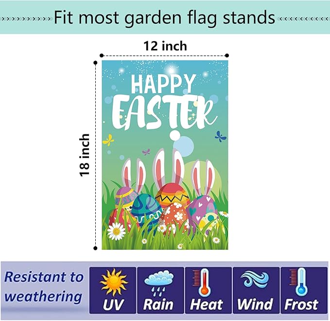 Seasonal Garden Flags Set of 12 Double Sided 12x18 Inch, Small Yard Flags for Outside, Spring Summer Fall Winter & Holiday Outdoor Decor, 4th of July Halloween Christmas Decorations for All Seasons