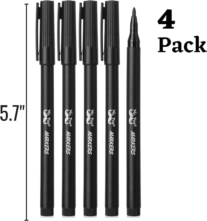 Mr. Pen - 4 Pack Garden Markers, Black, Waterproof, Outdoor & Seedling Plant Markers
