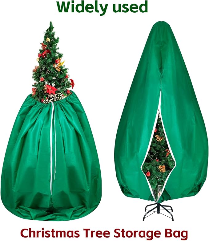 Plant Covers Freeze Protection-70"W x 70"H Large Frost Blankets for Outdoor Plants, 2.4oz/yd² Heavy-Duty Christmas Tree Covers with Zipper & Drawstring – Reusable Winter Plant Freeze Cloth