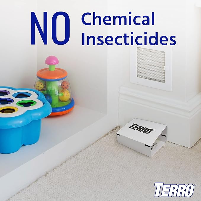 TERRO Spider & Insect Trap T3206 10-Pack Sticky Glue Traps for Roaches, Spiders, Ants, Cockroaches, Crickets - Indoor Bug Catcher Pest Control Traps, 4.25 in x 10 in