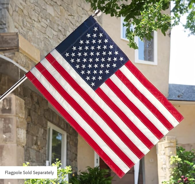 Evergreen Flag American Flag 3x5 Estate Size | Heavy Duty Outdoor Premium 310D | Embroidered Stars and Stripes and Quadruple Stitched Edge | USA Residential or Commercial