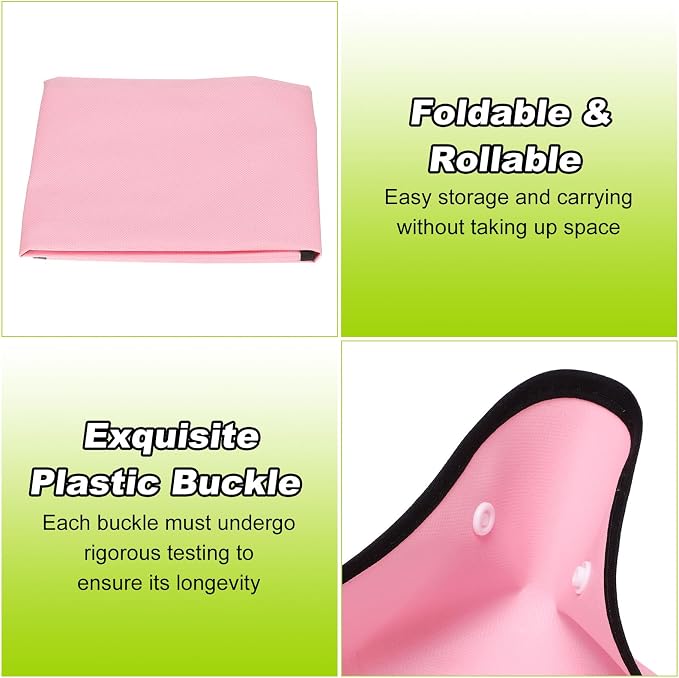 HARFINGTON Repotting Mat 19.7" x 19.7" Oxford Cloth Waterproof Plant Repotting Mat Foldable Portable Gardening Potting Tray with Plastic Buckle for Indoor Plant Change Soil, Pink