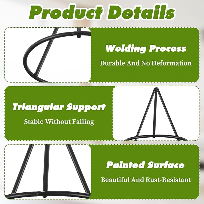 Tyqour 3 Pcs Avocado Tree Growing Kits - Avocado Seed Starter Vase Rack, Seed Holder for Mason Jar of Wide-Mouth, Triangular Metal Bracket for Home Office, Gardening Lovers Gift (Black,Without Jar)