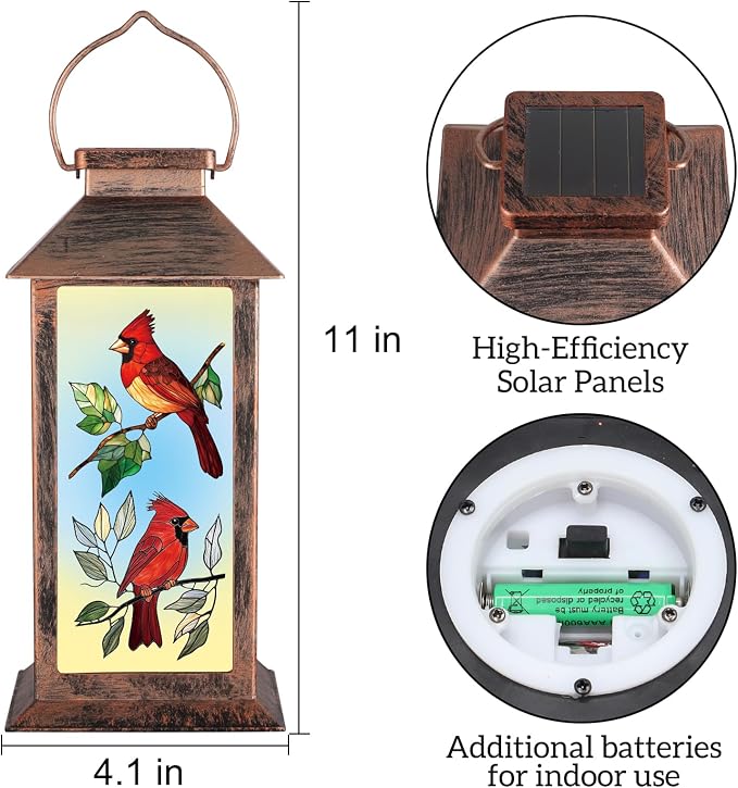 Solar Lanterns for Garden Decor, Waterproof Design Solar LED Hanging Lights for Yard, Patio, Lawn, and Porch, Gifts for Mom, Grandma(Limb)