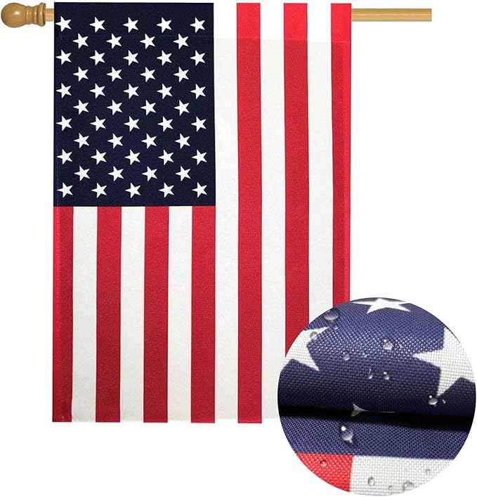 American House Flag 28x40 Inch Indoor Double Side American Garden Flag Banner Large USA Garden Flags for House Yard Indoor Outdoor Decoration