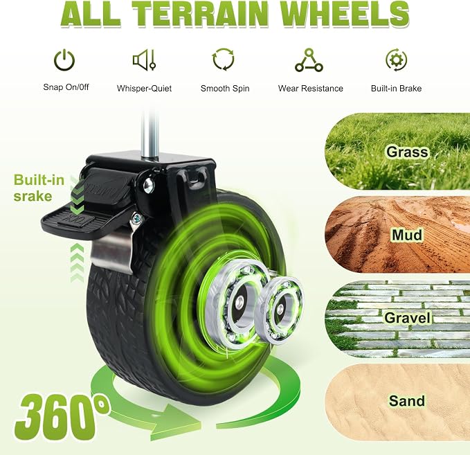 Collapsible Foldable Wagon Cart with Wheels - 360LBS Folding Utility Wagon Cart with Brakes, Lightweight Portable All-Terrain Wagons for Groceries Garden Beach Shopping Camping, 2 Cup Holders/Black