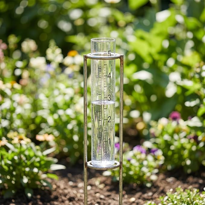 3 Pcs Rain Gauge Replacement Tube, 5 Inch Plastic Rain Gauges with Tube Brush for Yard Garden Outdoor Lawn Home