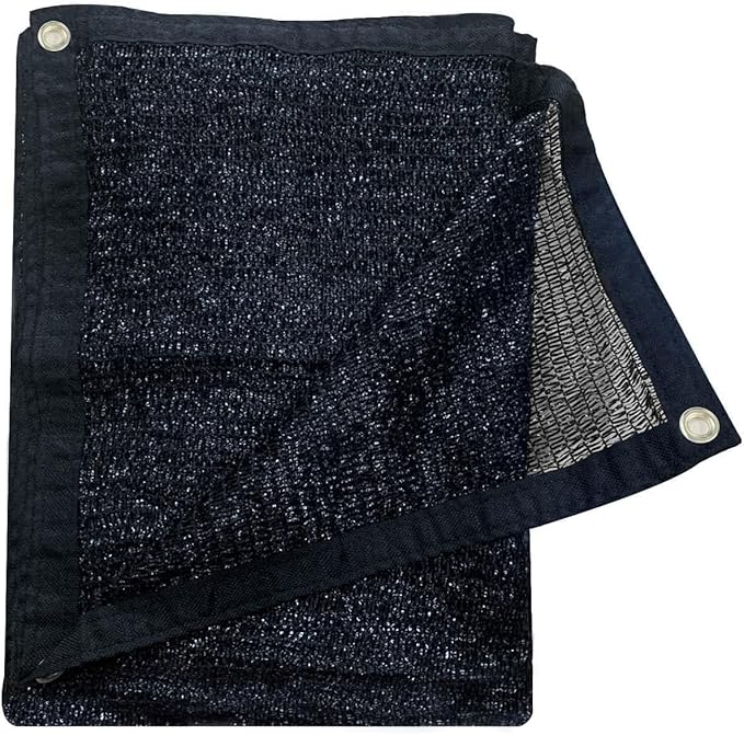 Cool Area 55% Sun Shade Cloth Mesh Tarp with Grommets for Plant Cover 8x8ft Patio Canopy Garden Pergola Greenhouse Car Barn Kennel Black