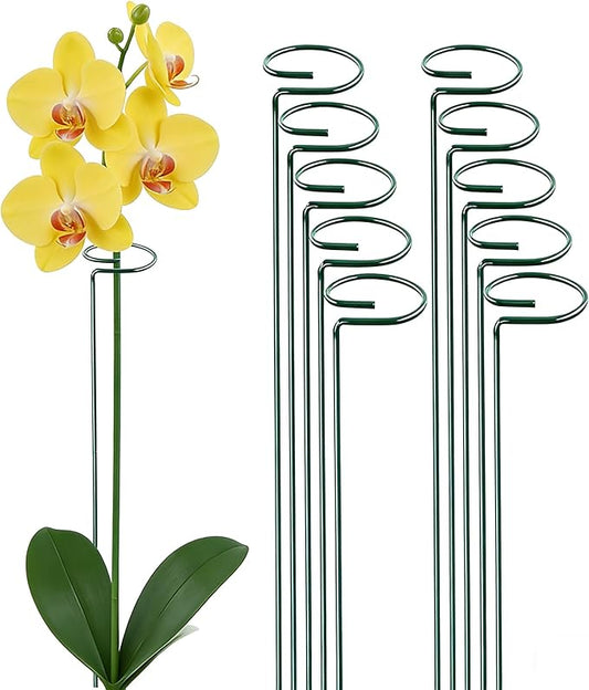 10 Pieces 24 inch Green Single Stem Plant Stakes Flower Support Rings,Gardening Planter Cages for Single Stem Flowers, Amaryllis, Peony, Lily,Narcissus