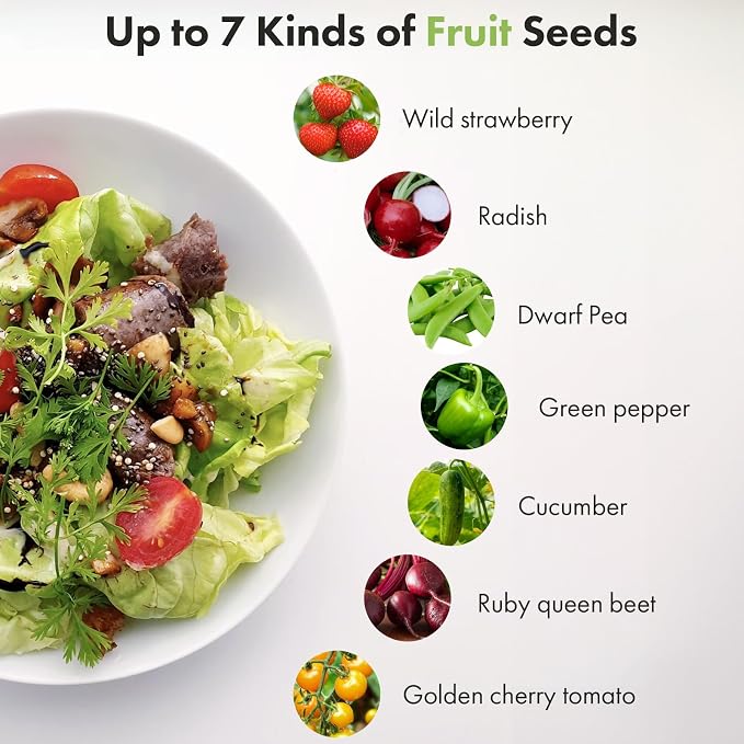LYKOCLEAN Hydroponic Seeds Pods for iDOO Hydroponics Growing System, 12 Seed pods, 350+ Seeds (Fruit, 7-pods)