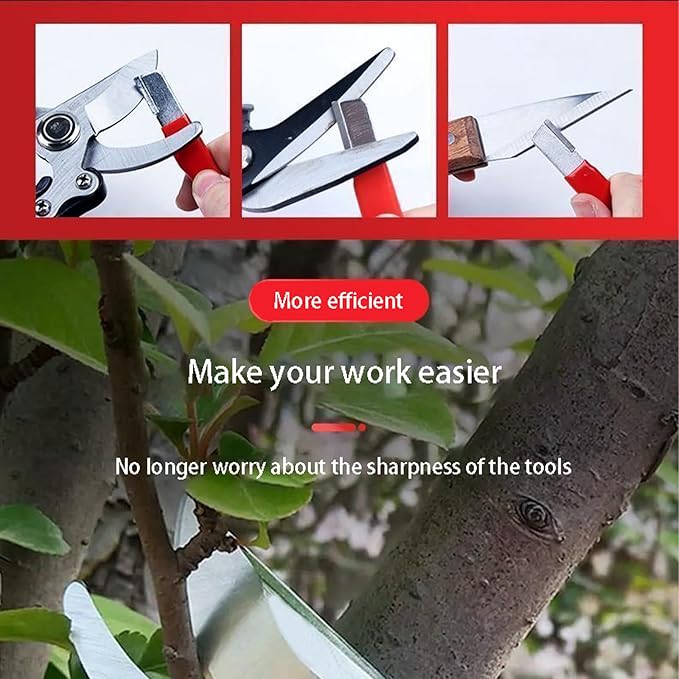 4 Pcs Pocket Blade Sharpener, Premium Steel Garden Tool Sharpener Multipurpose Usage, Knife Portable Blade Sharpener for Pruning Shears Scissors Sickle Fence Shears Gardening Pruner Loppers