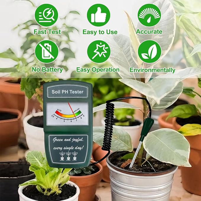 Soil Moisture Meter, Handheld Soil Moisture Meter for Plants, Soil Tester with Long Line No Need to Bend Down to Read, Hygrometer for Garden & Agriculture, for Garden Lovers
