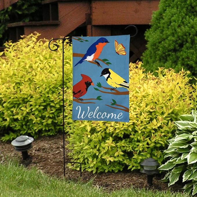 Briarwood Lane Wildbirds Spring Burlap Garden Flag