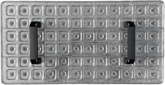 72 Cell Seed Starter Tray Soil Digger - Efficient Seed Planter Tool with 2 Handles for Quick Planting, Clear Plastic Seeds Spacer & Dibber for Garden