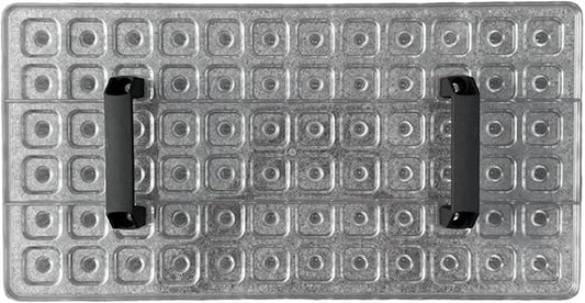 72 Cell Seed Starter Tray Soil Digger - Efficient Seed Planter Tool with 2 Handles for Quick Planting, Clear Plastic Seeds Spacer & Dibber for Garden