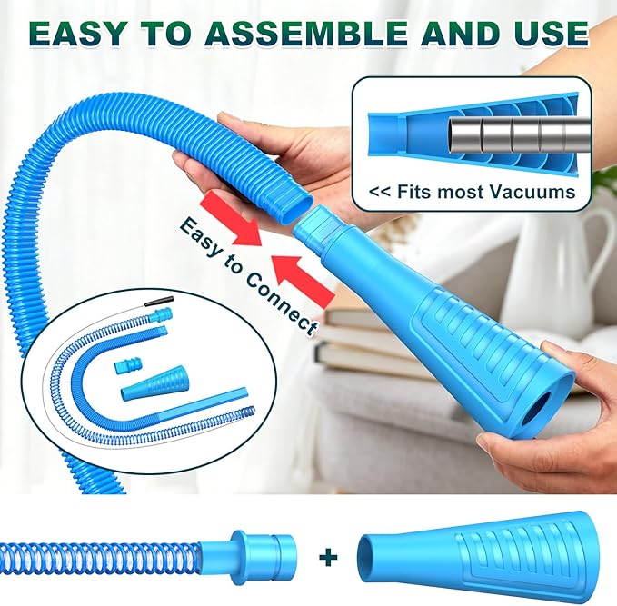 Sealegend 2 Pieces Dryer Vent Cleaner Kit Dryer Lint Vacuum Attachment, Llint Remover Dryer Vent Vacuum Hose, Dryer Replacement Parts,Dryer Lint Trap Cleaner for Home Improvement