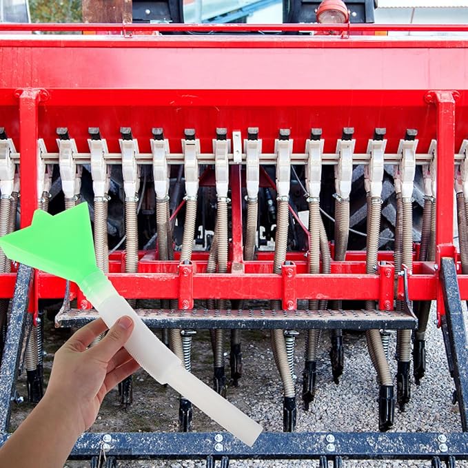 SUPVOX Adjustable Seeder Tube with Funnel - 1.25" (3.2cm) Flexible Replacement Seed Planter Tube for Corn & Wheat Drills, Heavy Duty Plastic Fertilizer Hose for Farm Machinery, 1-Set