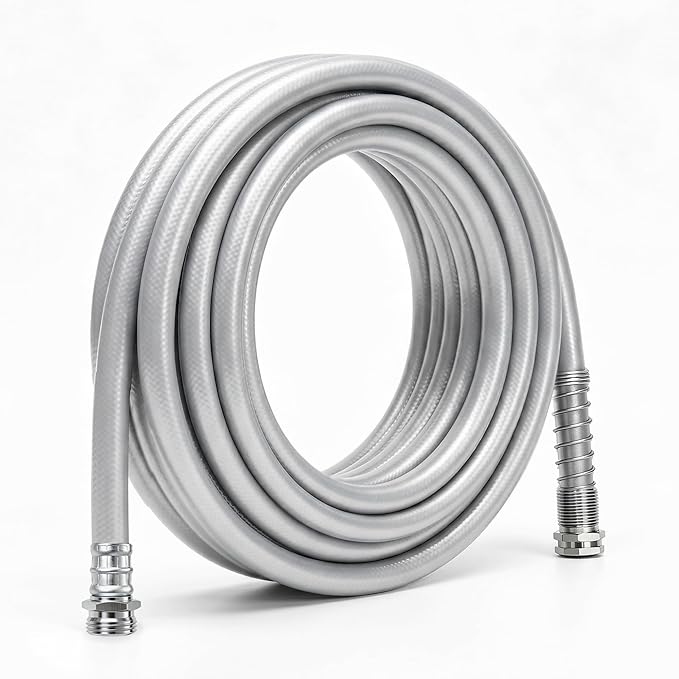 5/8" x 25 ft Leader Hybrid Garden Hose - No Kink Leakproof Heavy Duty Flexible Lightweight Durable Water Hose - Male to Female Fittings for Reel Cart, Gardening, Lawn & Car Wash
