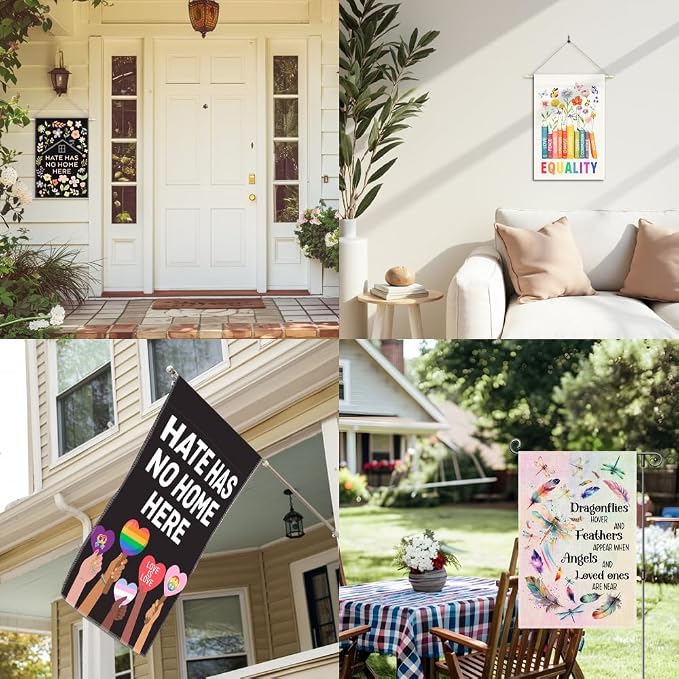 Perfectinsoy No Mow May Zone Sign, Pardon the Weeds We're Feeding the Bees Funny Garden Flag, Pollinator Friendly Yard Banner, Bee Lover Gifts for Gardener, Welcome Yard Farmhouse Spring Outdoor Decor