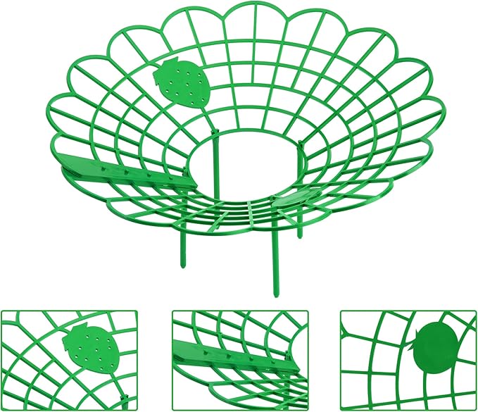 Iceyyyy 6 Pack Strawberry Plant Stand Supports-Strawberry Plant Support Stand Rack with 4 Support Feets-Growing Frame Holder Cage to Keep Berries Clean and Prevent Rot