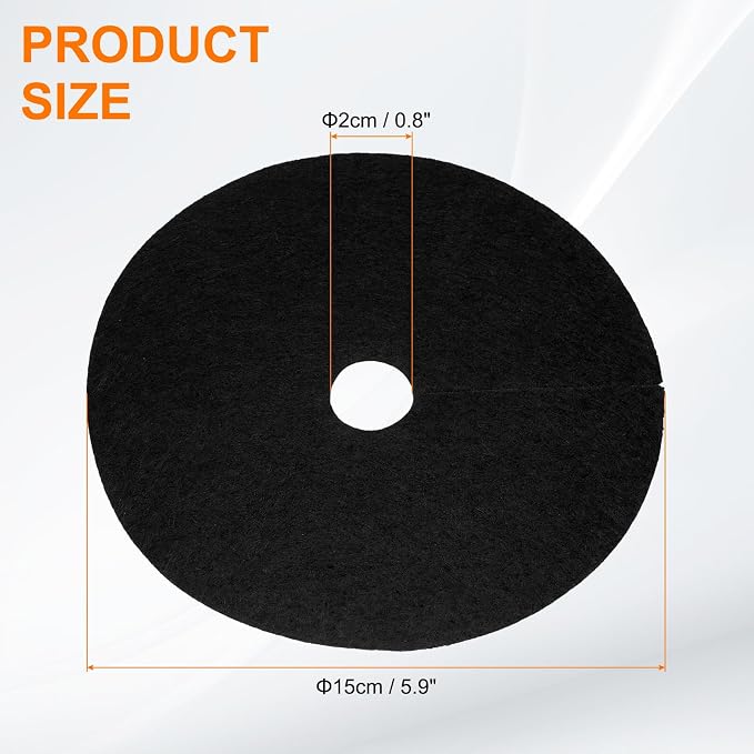 HARFINGTON 6pcs Tree Mulch Ring 5.9 Inch Non-Woven Round Tree Protector Weed Barrier Mat Plant Cover Rings for Weed Grass Control Root Protection, Black