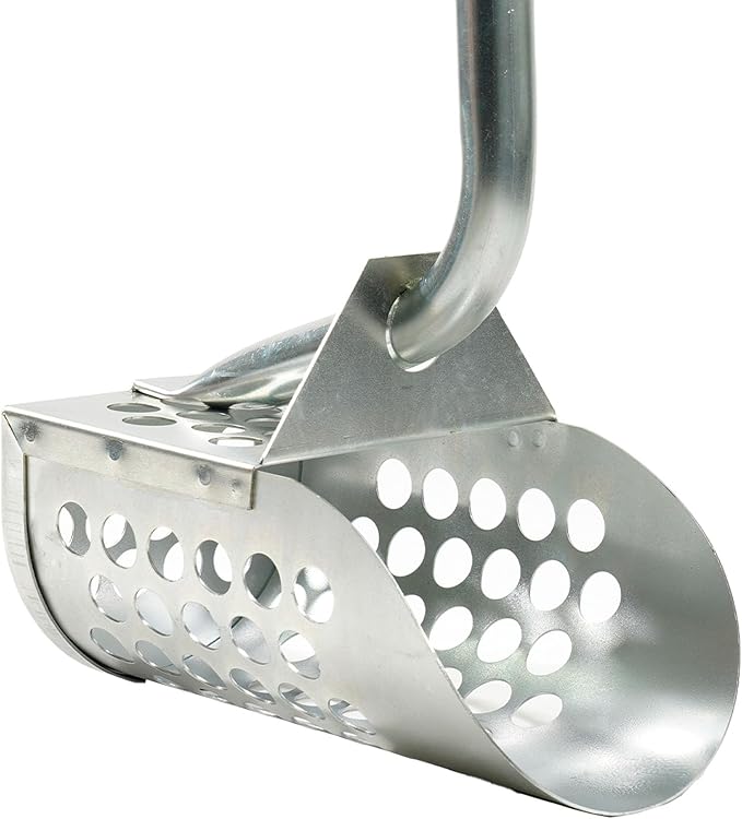 Galvanized Long Handle Scoops and Heavy Duty Large Scoop for Water Metal Detecting, Shelling, Rock Hunting and More