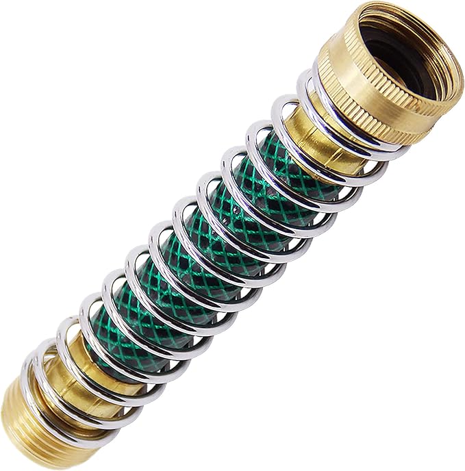 Lifynste Garden Hose Extension Adapter, Hose Kink Protector with Coil Spring, 4 Pack