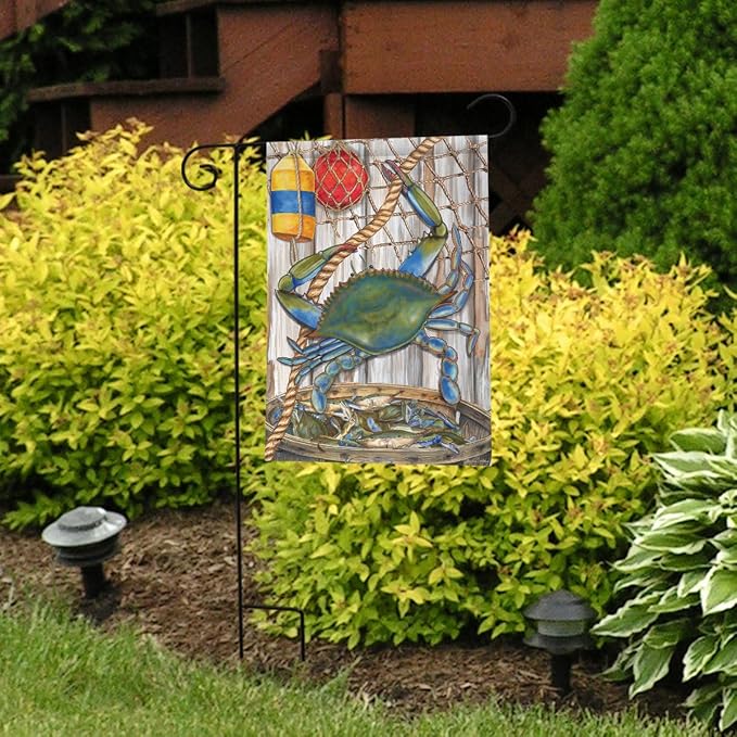 Briarwood Lane Blue Crab Bushel Garden Flag