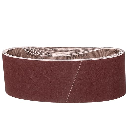 3 x 21 Inch Sanding Belt, 10 Pcs 320 Grit Knife Sharpener Belts Work Sharpening for Belt Sander Knife Carving Tool Metal Working
