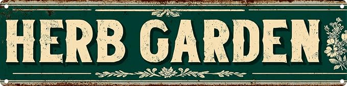 Vintage Tin Sign Retro Metal Herb Garden Signs For Home Decor Stylish Wall Art Plaques Gift For Garden Home Bathroom Kitchen And Gothic Wall Decor In Every Room 4x16 In