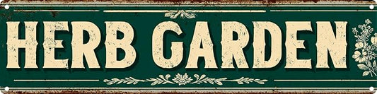 Vintage Tin Sign Retro Metal Herb Garden Signs For Home Decor Stylish Wall Art Plaques Gift For Garden Home Bathroom Kitchen And Gothic Wall Decor In Every Room 4x16 In