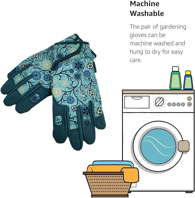 Gardening Gloves,Women Yard Work Garden Glove,Gifts | Thorn Proof,Puncture Resistant,Touchscreen,Gift,Leather,Spandex
