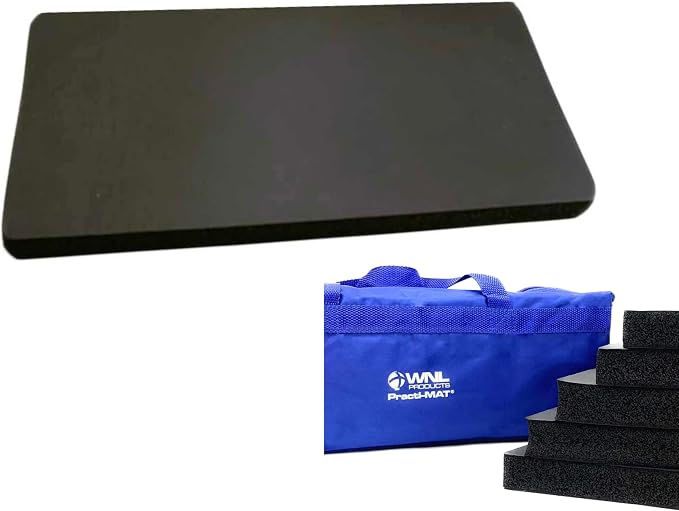 WNL Products Practi-MAT Kneeling Padded Mat for CPR Training, CPR Training Accessories Knee Pad - Pack of 5 with Carry Bag