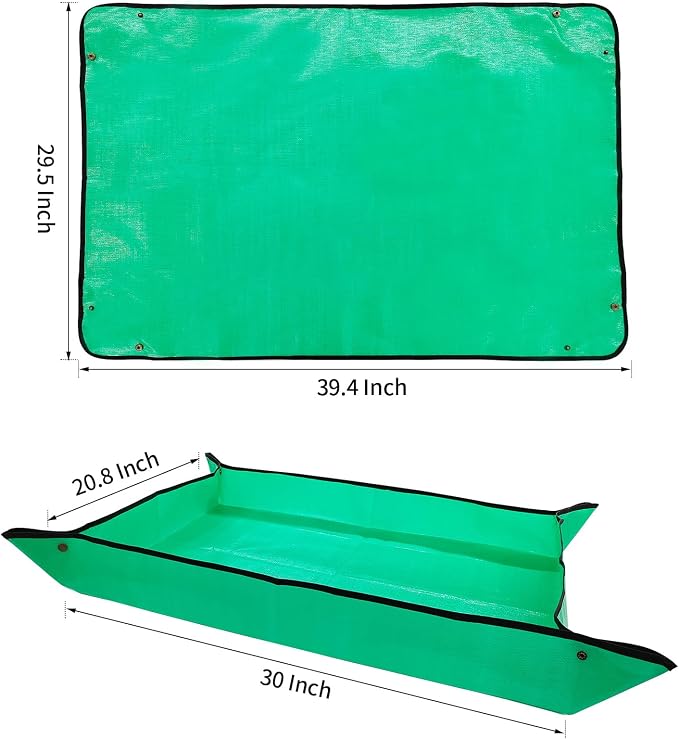 FANTIAN Repotting Mat for Indoor Plants, 29.5" X 39.4" Waterproof Succulent Potting Mat, Foldable Reusable Soil Change Mat Gardening Planting Mat - Gifts for Plant Lovers