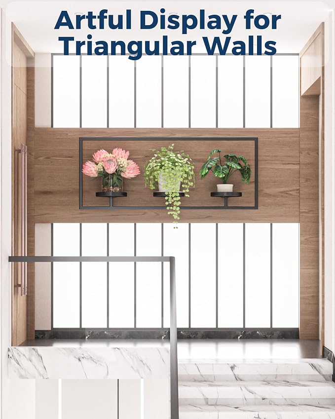 Wall Planters for Indoor Plants, Plant Frames Wall Decor Living Room Plant Stand Hanging Wall Plants Holder to Hold Large Pots Wall Plant Hanger Window Plant Shelves for Outdoor Entryway