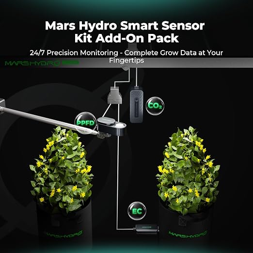 MARS HYDRO Smart Sensor Kit: PPFD, CO₂, and Soil Sensors for iControl & iHub-Pro, Precision Environmental Monitoring and Control for Indoor Growing