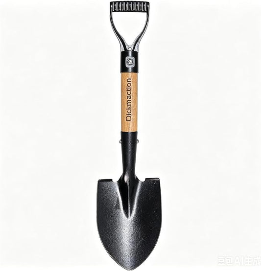 Excavating Shovel, Circular Shovel, Garden Tool with D-Shaped Handle, Total Length 15/19 inches, Wooden Handle Garden Shovel, Shovels for Digging,Camp Shovel,Small Shovels for Digging(Small)