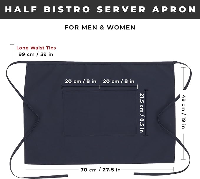 Chef Works Unisex Half Bistro Server Apron