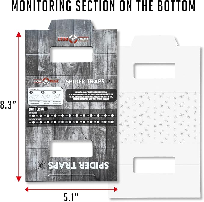 Spider Traps for Inside Your Home (16 Traps) - Spider Catcher Insect Traps Indoor - Spider Traps Indoor Bug Traps Sticky Traps for Spiders - Pre Baited Ultra Sticky Insect Glue Traps - Trap a Pest