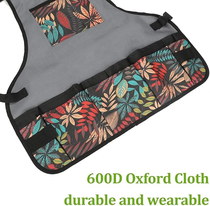 Garden Apron Oxford Cloth Work Apron With Pockets Adjustable Heavy Duty Tool Apron for Men & Women