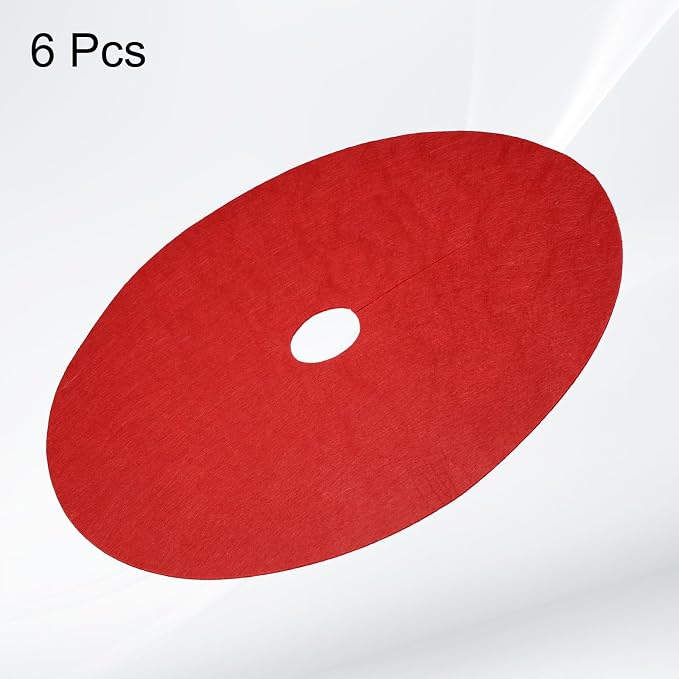 HARFINGTON 6pcs Tree Mulch Ring 32.3 Inch Non-Woven Round Tree Protector Weed Barrier Mat Plant Cover Rings for Weed Grass Control Root Protection, Red