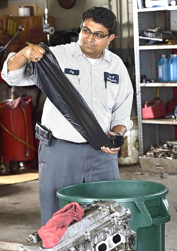 Aluf Plastics - COEX 3 Ply Garbage Bags, 33 Gallon, 1.5 Mil (eq), 33"x39", 400 Count (20 Rolls of 20)