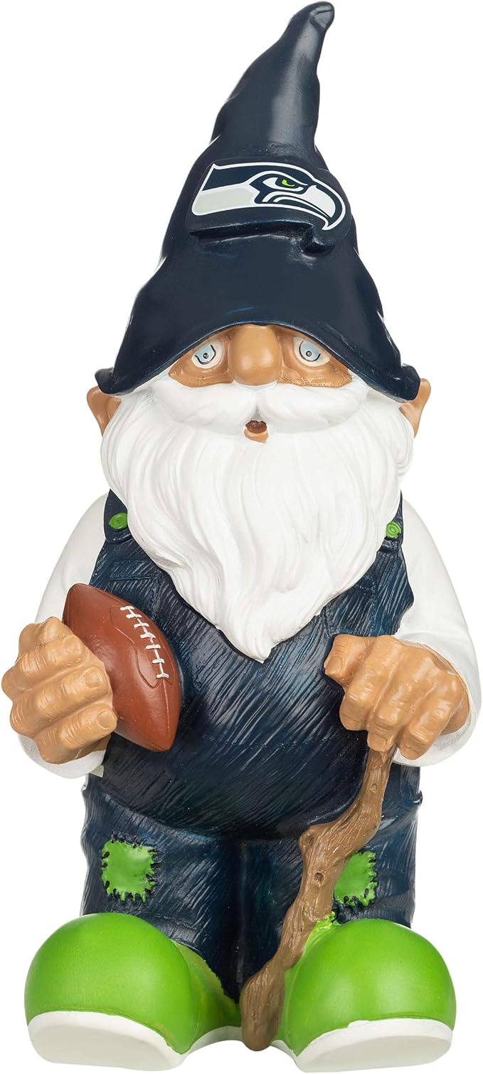 NFL Resin 11.5" Team Logo Outdoor Garden Statue Gnome