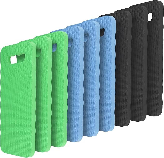 9 Pack 16 Inch Thickened Garden Kneeling Pad, Lightweight and Portable Foam Knee Pads Kneeler Mat for Gardening, Yoga, Prayer and Exercise, 3 Colors