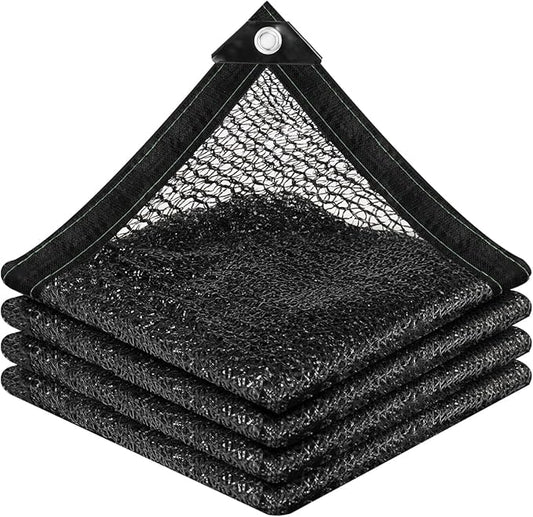 vensovo 30% Sunblock Shade Cloth Net Black Resistant - 8x20 Ft Garden Shade Mesh for Plant Cover, Greenhouse, Chicken Coop, Kennels, Tomatoes Plants