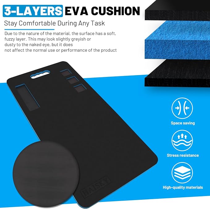 2 Pcs Extra Large Mechanic Kneeling Pad, 39" x 19" Thick Soft EVA Foam Mat with Magnetic Slots for Screws & Accessories, Knee Cushion for Auto Repair, Gardening, Workshop, Exercise,Camping