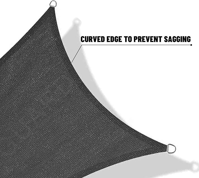 SUNNY GUARD Custom Size 5'x7' Dark Grey Sun Shade Sail Rectangle UV Block Shade for Backyard Yard Patio Deck Garden(Customized)