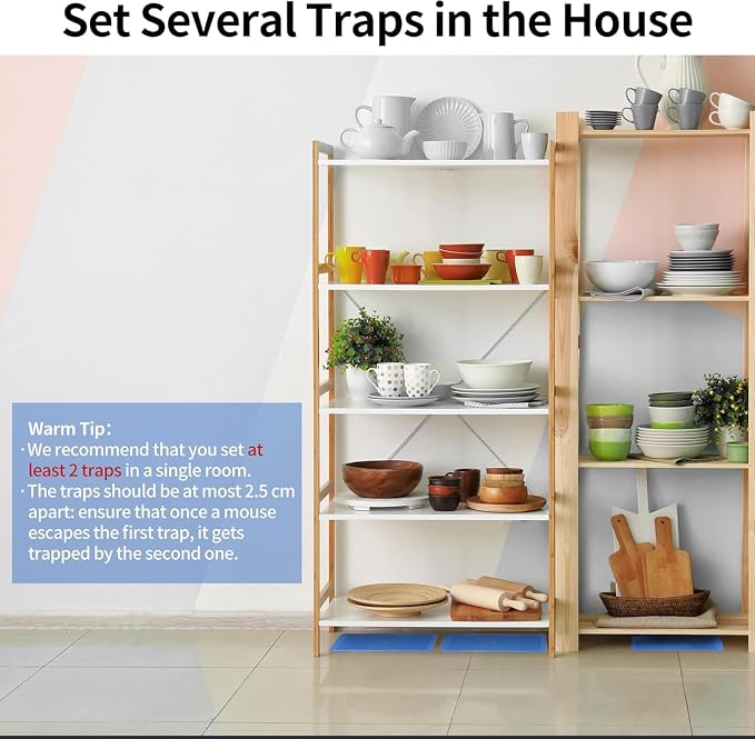 LULUCATCH Sticky Mouse Trap, 1200 Pack Large Glue Traps, Pre-Baited Heavy Duty Non-Toxic Bulk Glue Boards Mouse Traps Indoor for Mice, Snakes, Rat, Insects, Cockroaches & Spiders, Pet Safe Easy to Use