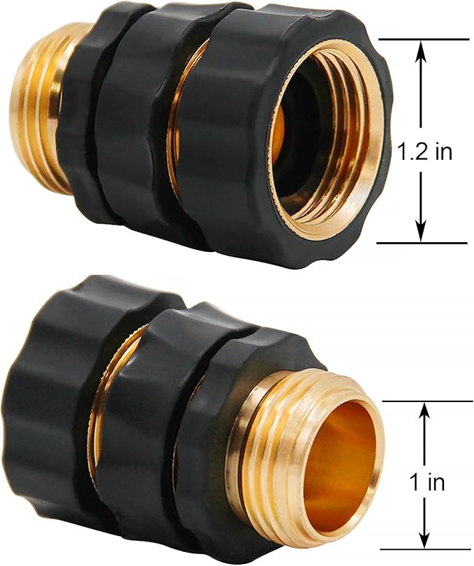 Triumpeek 3/4" Garden Hose Connector, 12 Pieces Garden Hose Quick Connect Fittings, Male and Female Quick Release Garden Hose Connector